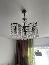 Deckenlampe.mit Kristallen antik
