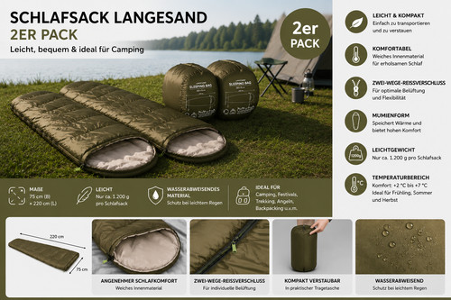 Set schlafsack langesand - set,