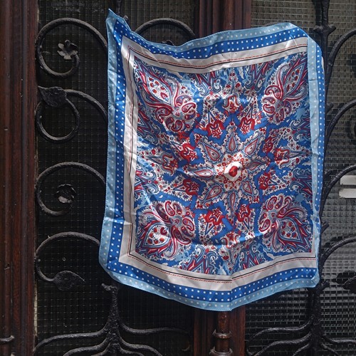 Blue motion vintage seidentuch - vintage,