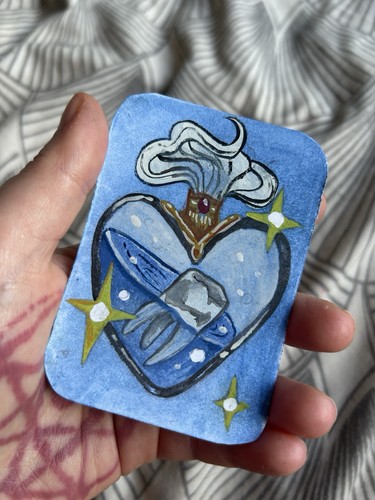Aceo original lady - aceo,