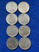 1 Franc 1960-1977 (8 Münzen), Republik Frankreich (2733)