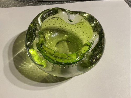 Murano glas aschenbecher grün - glas,