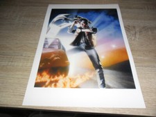 Kunstdruck Zurück in die Zukunft M.J. Fox DeLorean auf Fotopapier A 4  Format