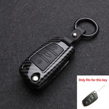 Carbon Schlüssel Hülle Key Case Cover für Audi A3 A4 A5 C5 C6 B6 B7 B8 C6 Q3 Q7