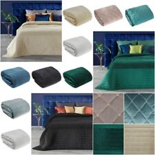 Hochwertige Tagesdecke Weiche Decke 220x240 170x210 Bettüberwurf Steppung Samt