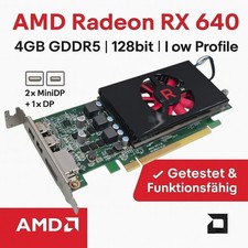 AMD Radeon RX 640 – 4GB GDDR5 – 128bit – Low Profile – Grafikkarte