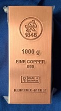 1 kg Kupfer-Barren 999