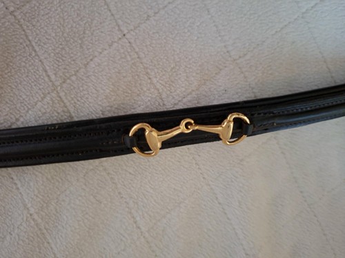 Stirnband leder motiv gebiss - leder,
