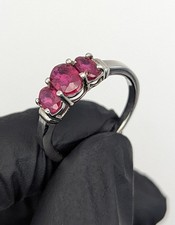 925 Silber Ring mit natürlichen Rubin Edelstein Schmuck Damen