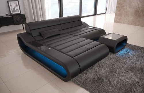 Leder sofa eckcouch - sofa,