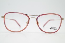 Brille Flair 218 Gold Rot Oval Brillengestell eyeglasses Neu