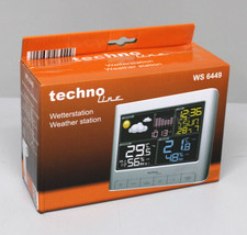TECHNOLINE WS 6449 Wetterstation mit Farbdisplay inkl. Außensender, Silber - NEU