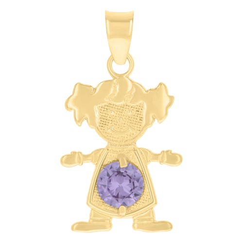10k gelbgold lila damen - lila, cz