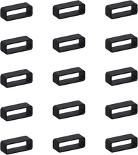 15 Stück Silikon Uhrenarmband Schlaufe,20mm Silikonarmband mit Fixer,Ersatz Uhre