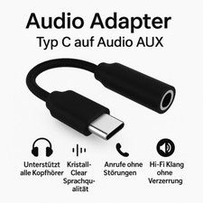 USB C auf 3 5mm Klinke Adapter Kopfhörer Audio Kabel für Handy Tablet Converter
