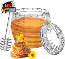 Honiglöffel Set aus Glas und