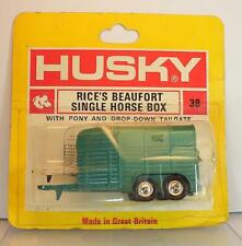 Husky Models no.61 Rice Beaufort single horse box met.green  yellow card MOC #61