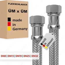 Flexschlauch ÜM x ÜM Edelstahl Panzerschlauch Sanitär Heizung Hauswasserwerk
