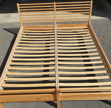 IKEA massives Kiefer Bett 180 x 200 cm mit Sultan Mane Lattenrost