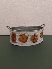 Dekorationsschale Weihnachten Blech Wanne rund Zinkwanne Schale Blechkiste 