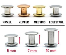 My Belt - 10 Stück Buchschrauben Nieten für Leder Schraubnieten Gürtelnieten