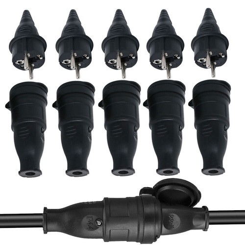 10x gummi schuko stecker - gummi,