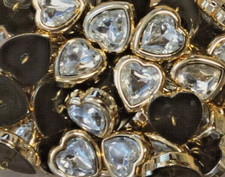 5 Trachtenknöpfe Herz braun