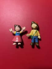 Zuiyo Heidi und Ziegenpeter Gummi Figuren Set - Spielzeug, Vintage