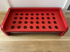 IKEA Jakt Garderobe Wandgarderobe Retro Rot Kunststoff Hutablage Kleiderstange