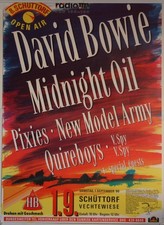 Orig Festival Poster 8.Schüttorf Open Air 1.9.90 David Bowie Midnight Oil Pixies