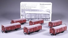 H0 DC M+D/Klein Modellbahn 017 Schiebedachwagen-Set DB Epoche III in OVP #CK_438
