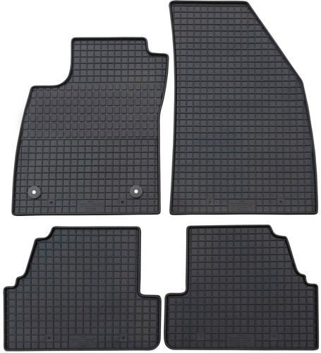 Gummimatte teilig schwarz - 4-teilig,