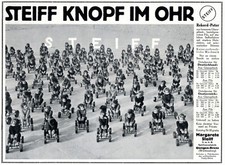 Steiff Rekord Peter Reklame von 1914 Affe Werbung