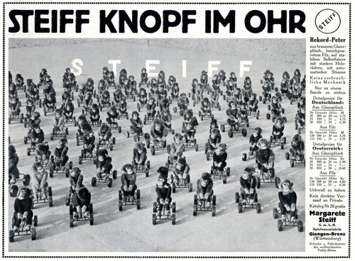 Steiff rekord peter reklame - steiff,