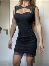 Guess Damen Spitzenkleid Ärmellos Stretch Schwarz Gr. M 38 %SALE%