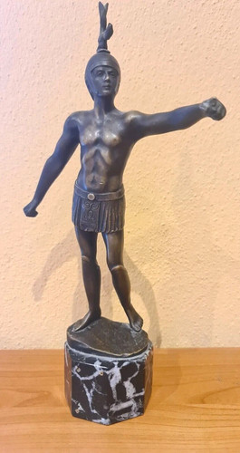 Jugendstil bronze figur athlet - bronze,