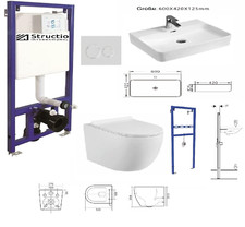 WC Spülrandlos Bad Komplett