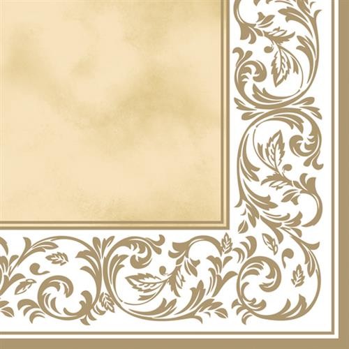 Servietten bordüre gold - 20,
