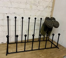 HANDGEFERTIGT UK 8 SCHMIEDEEISEN SCHWARZ FAMILIE WELLY GUMMISTIEFEL WANDERSTIEFEL STÄNDER