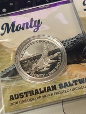 1 Oz Ag - Crocodile Monty