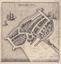 Niederlande Hindeloopen Original Kupferstich Merian 1641