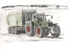 Kunstdruck Fendt 930 Vario mit