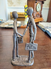 Figur, Skulptur Geschäftsabschluss, Taschenträger, Rechtsanwalt, Eisenguss