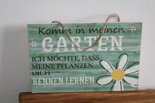Holzschild, Gartenschild "Komm