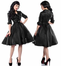 50er Jahre Pin Up Rockabilly Kleid Retro Tanzkleid Retrokleid / Petticoat Rock