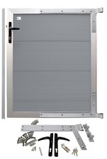 WPC 2.Wahl Nr. 19 Tür Gartentür Zauntor  Steingrau XL  90x110 cm RESTPOSTEN