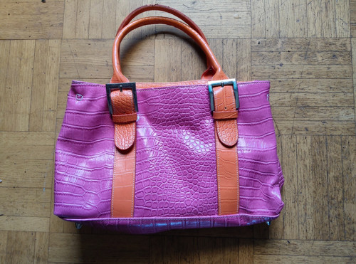 Handtasche pink orange - handtasche,,