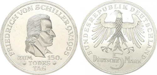 Mark schiller gedenkmünze - 5,