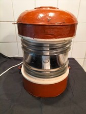 große original antike Schiffs Lampe Peters & Bey Hamburg Toplicht