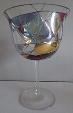 Glaspokal der Firma K&K Styling    ca. 22 cm hoch   Pokal  Schale Deko Tiffany